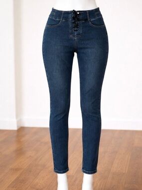 We the Free Lace-Up High-Waist Dark Blue skinny Women's Jeans 31